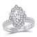 14kt White Gold Womens Marquise Diamond Bridal Wedding