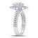 14kt White Gold Womens Marquise Diamond Bridal Wedding - 2