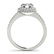 1.1 ctw Certified VS/SI Diamond Halo Ring 18k White - 2
