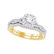 14kt Yellow Gold Womens Round Diamond Twist Bridal