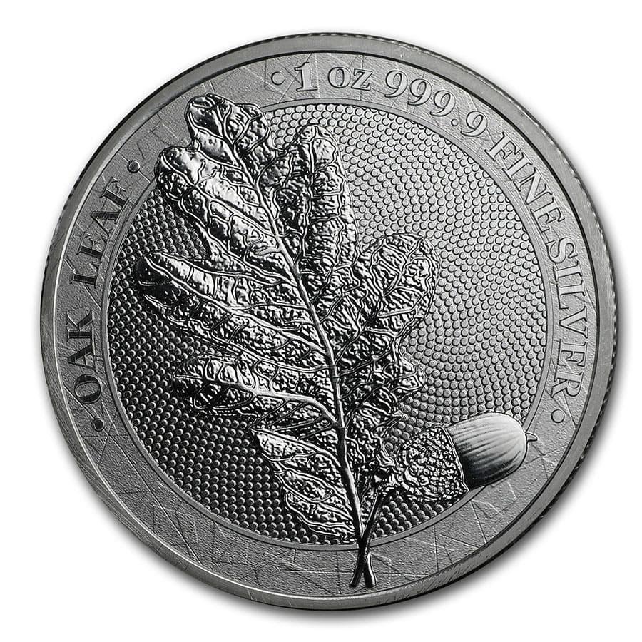 2019 Germania Silver Oak Leaf BU Round - 1 oz: 2019 Germania Silver Oak Leaf BU Round - 1 oz Your winning item will match the quality of the product shown. Dates will be according to listing, may or may not vary.