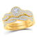10kt Yellow Gold Womens Round Diamond Twist Bridal