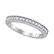 10kt White Gold Womens Round Pave-set Diamond Single