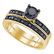 10kt Yellow Gold Womens Round Black Color Enhanced