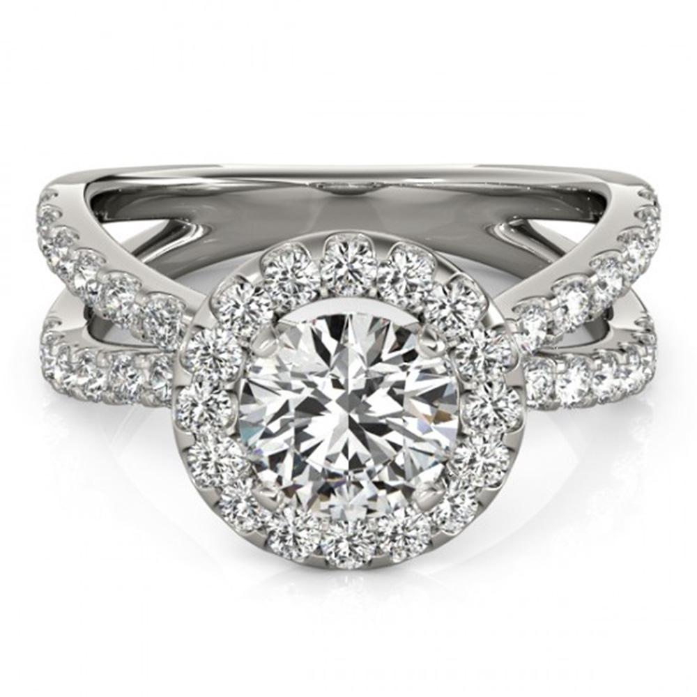 Natural 1.51 ctw Diamond Halo Ring 14k White Gold: Natural 1.51 ctw Diamond Halo Ring 14k White Gold Manufacturer's Suggested Retail Price: $7500.00 Item: Diamond Wedding Ring Total Gem weight: 1.51 carats Metal: Solid 14k White Gold Gold Produc