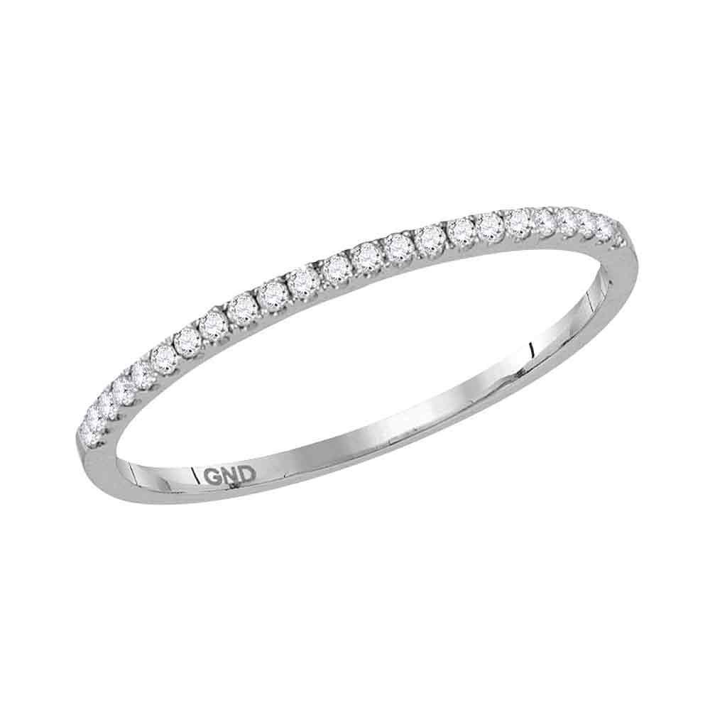 10kt White Gold Womens Round Diamond Timeless Stackable: 10kt White Gold Womens Round Diamond Timeless Stackable Band Ring 1/8 Cttw Manufacturer's Ref. No.: 118107 Manufacturer's Suggested Retail Price: $ 820.00