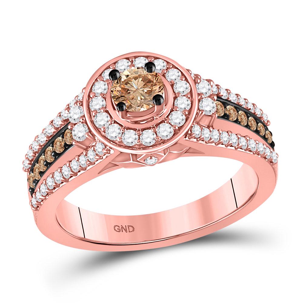 14kt Rose Gold Round Brown Diamond Solitaire Bridal: 14kt Rose Gold Round Brown Diamond Solitaire Bridal Wedding Engagement Ring 1 Cttw Manufacturer's Ref. No.: 150855 Manufacturer's Suggested Retail Price: $ 4700.00