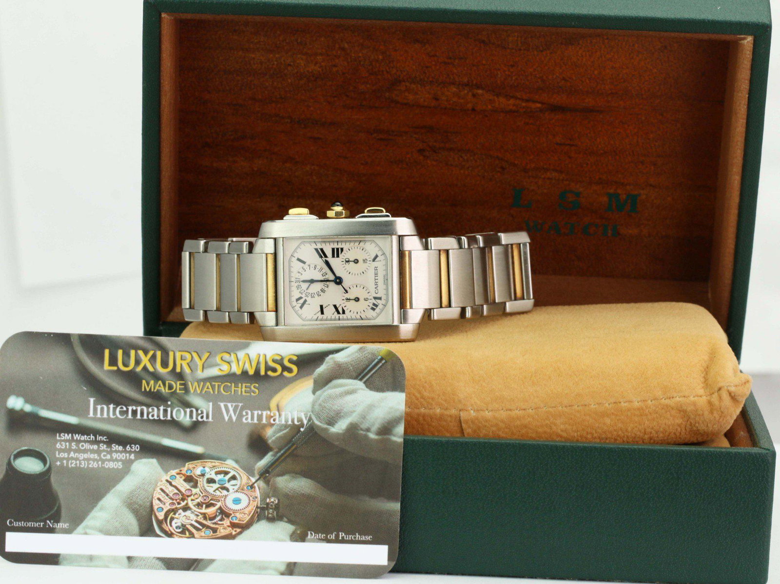 Pre-Owned Cartier Watch Tank FranÃ§aise 2303: Excellent Pre-Owned Cartier Watch Tank FranÃ§aise 2303 Condition: Excellent Pre-owned Authentic Packaging: Comes with generic watch box Paperwork: Comes with In-house Certificate Subject to Availabi