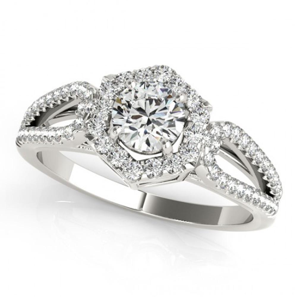 Natural 0.9 ctw Diamond Solitaire Halo Ring 14k White: Natural 0.9 ctw Diamond Solitaire Halo Ring 14k White Gold Manufacturer's Suggested Retail Price: $5250.00 Item: Diamond Wedding Ring Total Gem weight: 0.9 carats Metal: Solid 14k White Gold Gol