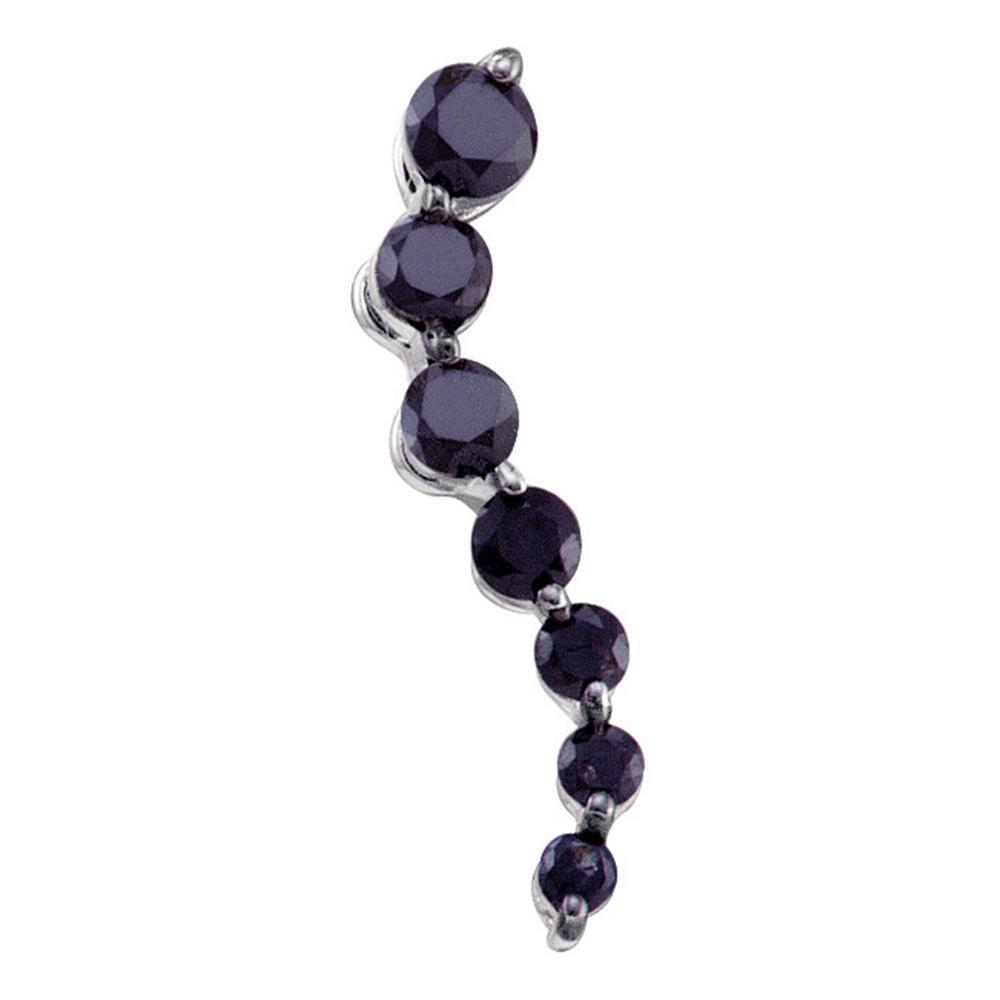 10kt White Gold Womens Round Black Color Enhanced: 10kt White Gold Womens Round Black Color Enhanced Diamond Journey Pendant 1/4 Cttw Manufacturer's Ref. No.: 64332 Manufacturer's Suggested Retail Price: $ 290.00