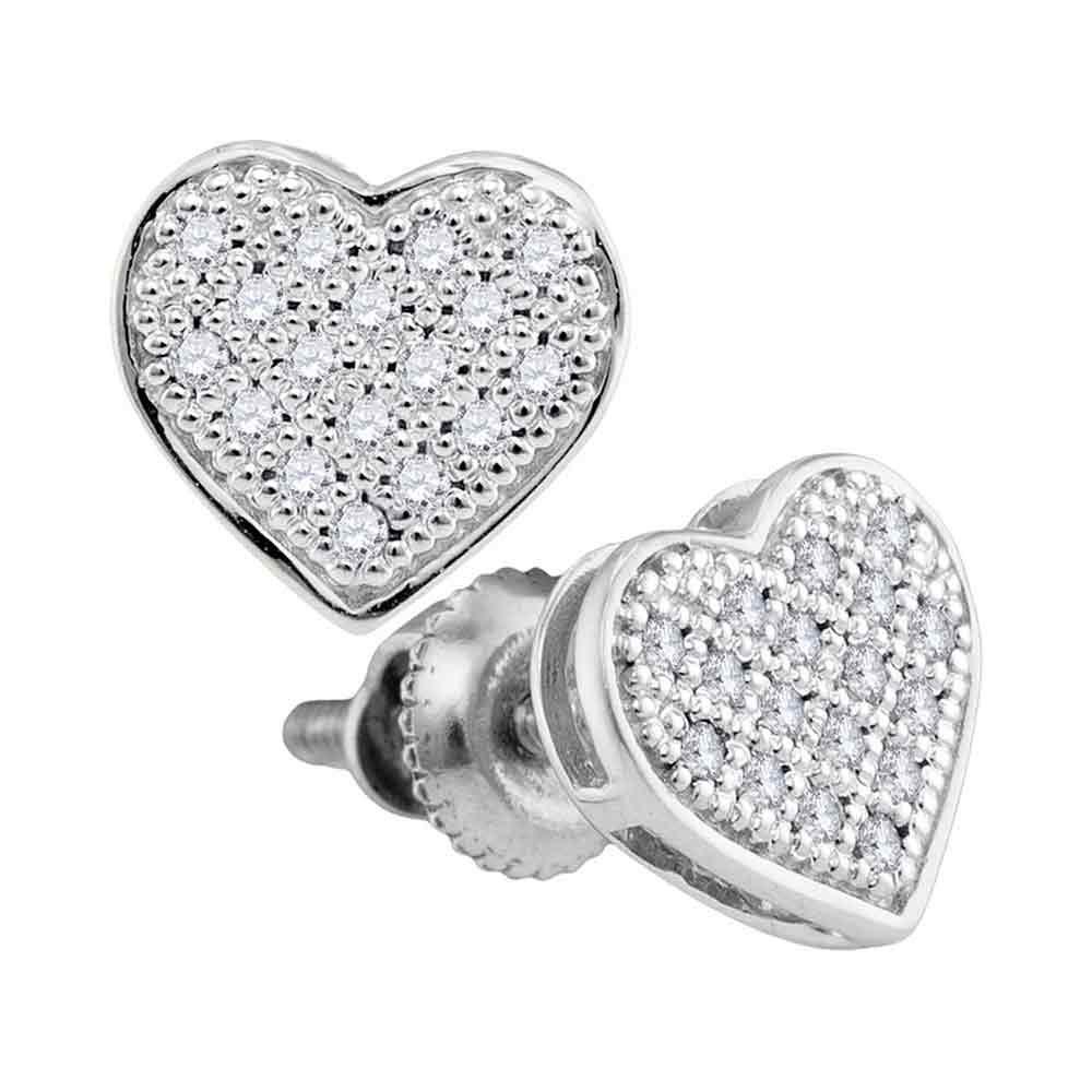 10kt White Gold Womens Round Diamond Heart Cluster Stud: 10kt White Gold Womens Round Diamond Heart Cluster Stud Earrings 1/10 Cttw Manufacturer's Ref. No.: 50204 Manufacturer's Suggested Retail Price: $ 470.00