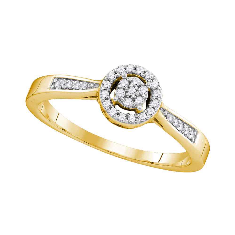 10kt Yellow Gold Round Diamond Cluster Bridal Wedding: 10kt Yellow Gold Round Diamond Cluster Bridal Wedding Engagement Ring 1/8 Cttw Manufacturer's Ref. No.: 105791 Manufacturer's Suggested Retail Price: $ 820.00
