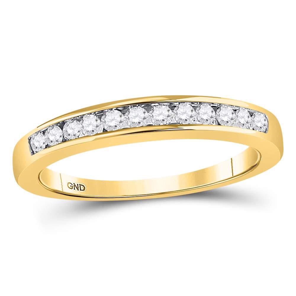 14kt Yellow Gold Womens Round Channel-set Diamond: 14kt Yellow Gold Womens Round Channel-set Diamond Single Row Wedding Band 1/4 Cttw Manufacturer's Ref. No.: 14476 Manufacturer's Suggested Retail Price: $ 1470.00