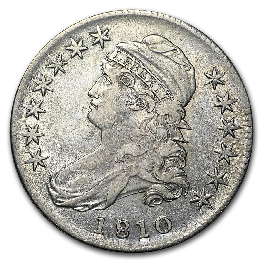 1810 Capped Bust Half Dollar XF: 1810 Capped Bust Half Dollar XF Your winning item will match the quality of the product shown. Dates will be according to listing, may or may not vary.