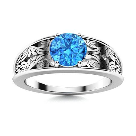 Natural 1.42 CTW Topaz Solitaire Ring 18K White Gold: Natural 1.42 CTW Topaz Solitaire Ring 18K White Gold Manufacturer's Suggested Retail Price: $2010.00 Center Stone: 1 Topaz @ 1.42 ctw Center Stone Color: Blue Center Stone Clarity: AAAA Center Stone S