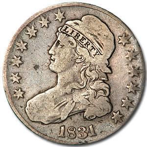 1831 Capped Bust Half Dollar Fine: 1831 Capped Bust Half Dollar Fine Your winning item will match the quality of the product shown. Dates will be according to listing, may or may not vary.