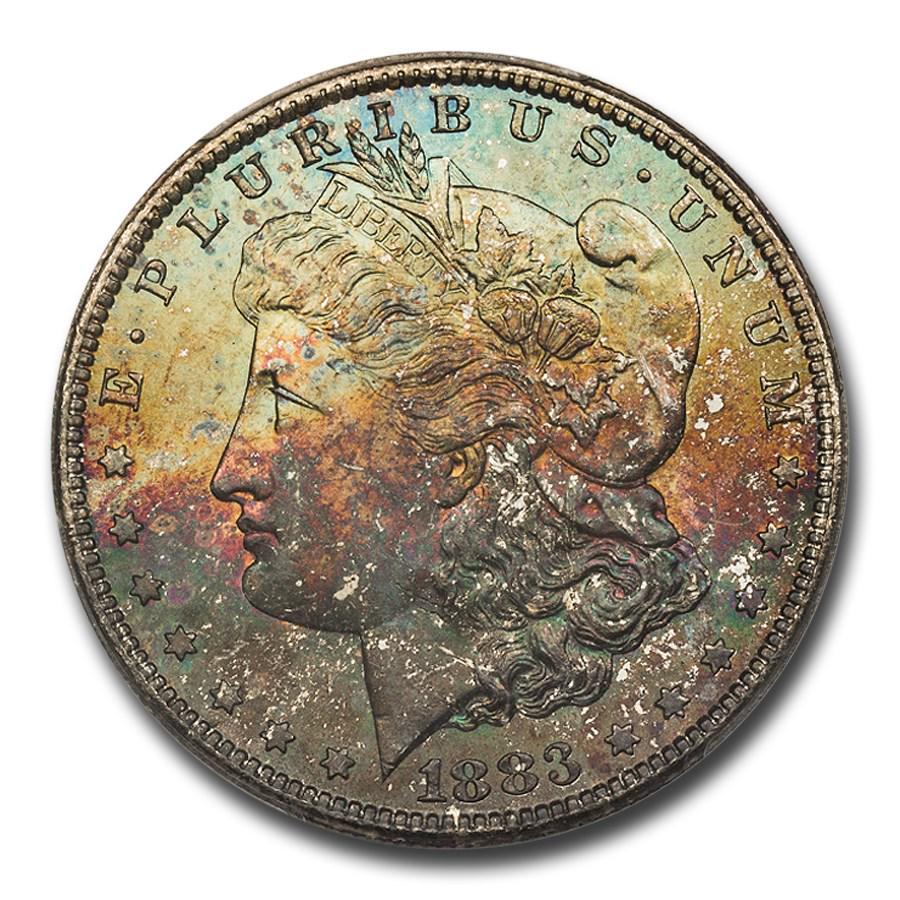 1883-CC Morgan Dollar MS-66 PCGS CAC (Beautiful Toning): 1883-CC Morgan Dollar MS-66 PCGS CAC (Beautiful Toning) Your winning item will match the quality of the product shown. Dates will be according to listing, may or may not vary.