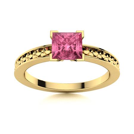 Natural 0.58 CTW Pink Sapphire Solitaire Ring 14K: Natural 0.58 CTW Pink Sapphire Solitaire Ring 14K Yellow Gold Manufacturer's Suggested Retail Price: $2010.00 Center Stone: 1 Sapphire @ 0.58 ctw Center Stone Color: Pink Center Stone Clarity: AAAA Ce