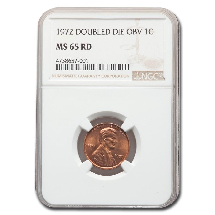 1972 Doubled Die Obverse Lincoln Cent MS-65 NGC (Red): 1972 Doubled Die Obverse Lincoln Cent MS-65 NGC (Red) Your winning item will match the quality of the product shown. Dates will be according to listing, may or may not vary.