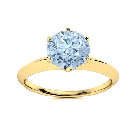 Natural 1.22 CTW Aquamarine Solitaire Ring 18K Yellow: Natural 1.22 CTW Aquamarine Solitaire Ring 18K Yellow Gold Manufacturer's Suggested Retail Price: $2490.00 Center Stone: 1 Aquamarine @ 1.22 ctw Center Stone Color: Aquamarine Center Stone Clarity: AA