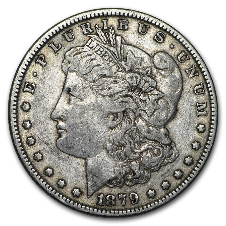 1879 Morgan Dollar XF: One piece 1879 Morgan Dollar XF George T. Morgan, at the time the assistant engraver to William Barber of the U.S. Mint, created a new design for the U.S. Silver dollars to be put into production in 1
