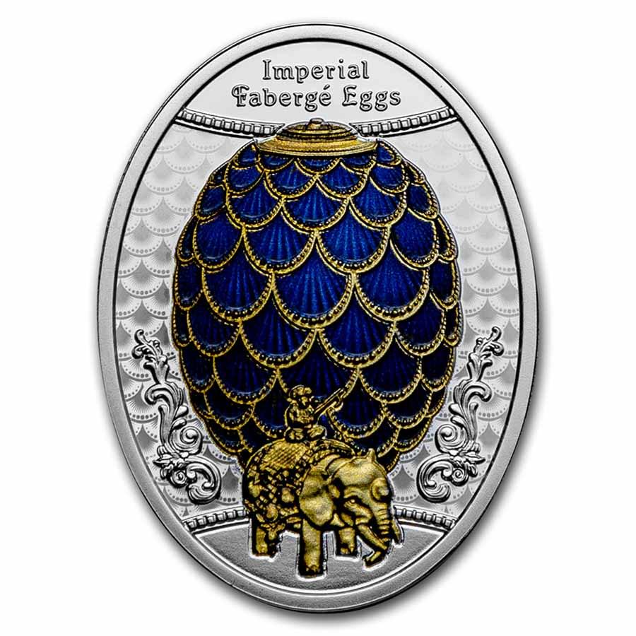 2021 Niue Silver Faberge Eggs Pinecone Egg: 2021 Niue Silver Faberge Eggs Pinecone Egg SKU: RBJ241916 Year: 2021 Grade: Proof Grade Service: None Denomination: 1 Dollar Mint Mark: Not Shown Metal Content: 0.522 troy oz Pur