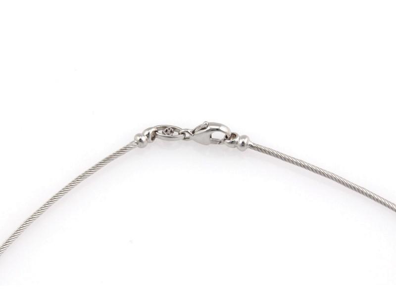 Philippe Charriol 18K White Gold Cable Diamond Pendant: Philippe Charriol 18K White Gold Cable Diamond Pendant Necklace SKU No.144264916450-E Brand: Philippe Charriol Condition: Pre-Owned Metal: White Gold Model: 144264916450-E Size and Fit: Length: 15.5"