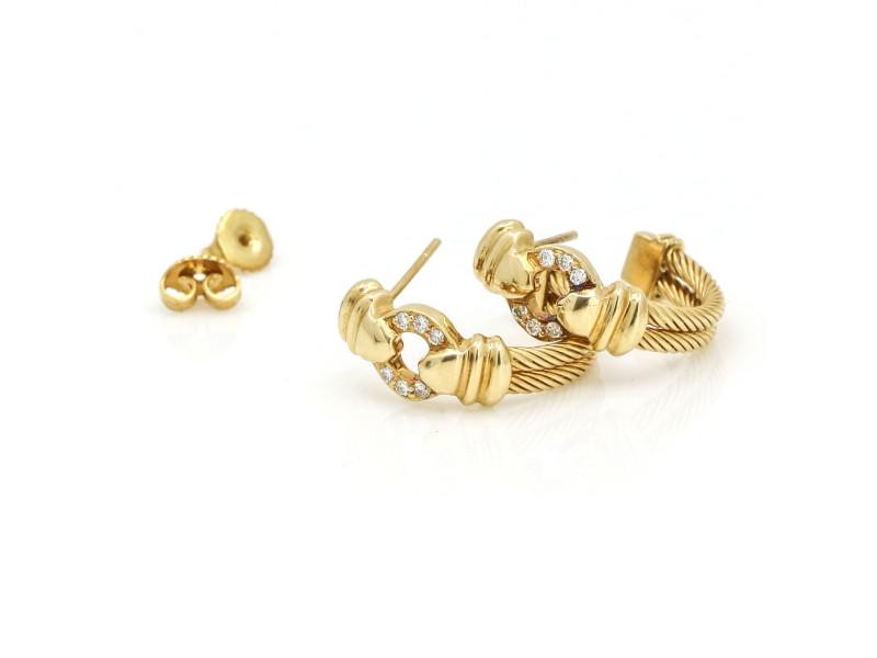 Philippe Charriol Womens Diamond Cable Half Hoop: Philippe Charriol Womens Diamond Cable Half Hoop Earrings In 18k Yellow Gold SKU No.194711582743-E Brand: Philippe Charriol Condition: Pre-Owned Metal: Yellow Gold Stone: DIAMOND Model: 194711582743-E