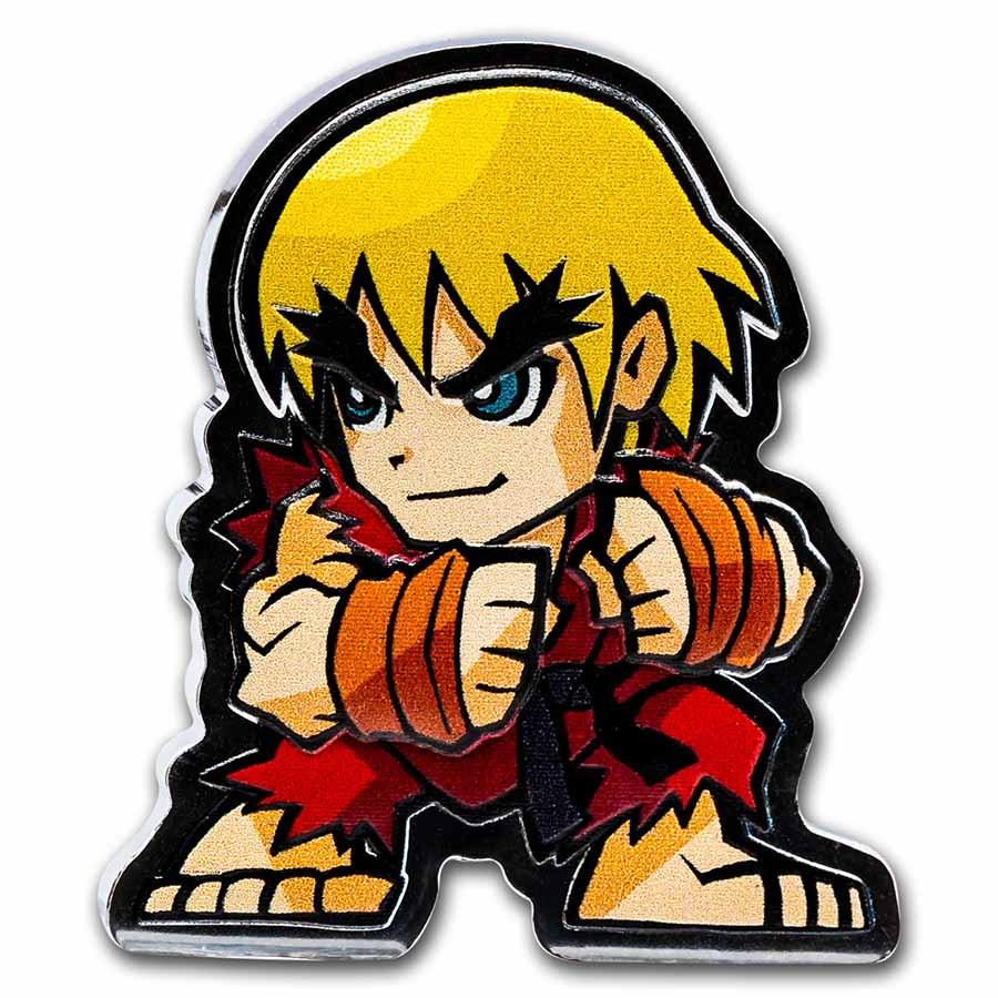 2021 Fiji 1 oz Ag $1 Street Fighter Mini Fighters: Ken: 2021 Fiji 1 oz Ag $1 Street Fighter Mini Fighters: Ken Masters Product ID: 241830 Year: 2021 Grade: Proof Grade Service: None Denomination: 2 Dollars Mint Mark: Not Shown Metal Content: 1 troy oz