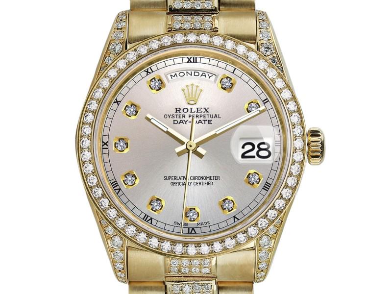 Rolex Presidential 18038 36mm Mens Watch: Rolex Presidential 18038 36mm Mens Watch SKU No.38045-E21A8 Brand: Rolex Condition: Pre-Owned Model: Presidential Reference: 18038 MORE DETAILSRolex Presidential 18038 36mm Mens Watch Features:Brand: