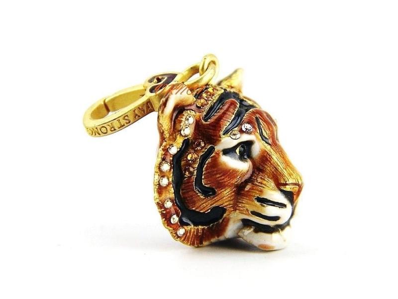 JAY STRONGWATER CHARMING SUPER RARE IAN AMBER TIGER: JAY STRONGWATER CHARMING SUPER RARE IAN AMBER TIGER HEAD CHARM SWAROVSKI BOX USA SKU: RBJ-173371747045-E Condition: Never Worn Model: 173371747045-E MORE DETAILSItem Specifics:Brand: Jay StrongwaterCo