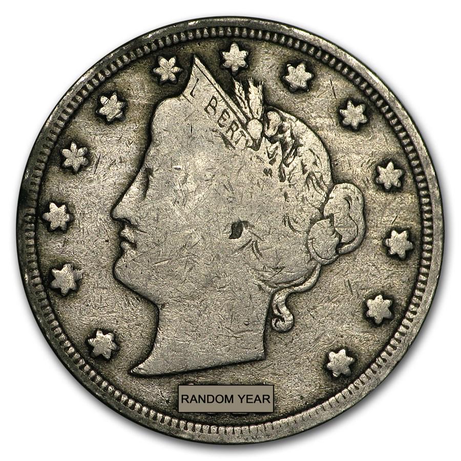 1883-1912 Liberty Head V Nickel Avg Circ: 1883-1912 Liberty Head V Nickel Avg Circ SKU: RBJ55476 Year: Random Grade: Average Circulated Grade Service: None Denomination: $0.05 Mint Mark: Varies Metal Content: 0 troy oz P