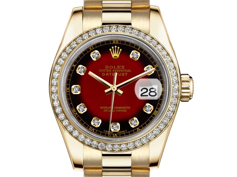 Rolex Presidential 68278 31mm Womens Watch: Rolex Presidential 68278 31mm Womens Watch SKU: RBJ37368-E21A8 Brand: Rolex Condition: Pre-Owned Model: Diamond Reference: 68278 More Details: Rolex Presidential 68278 31mm Womens Watch Features:B
