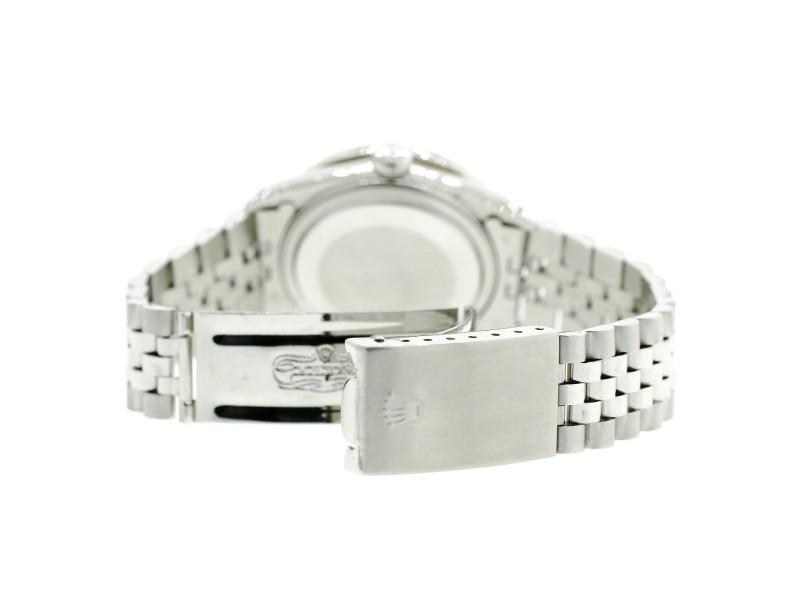 Rolex Datejust 36MM Steel Watch W/ 3.35CT Diamond Bezel/Turquoise Arabic Dial: Rolex Datejust 36MM Steel Watch W/ 3.35CT Diamond Bezel/Turquoise Arabic Dial SKU: RBJ233681950521-E Brand: Rolex Condition: Pre-Owned Model: Datejust Note: All Sales are final. Need more pics? Please