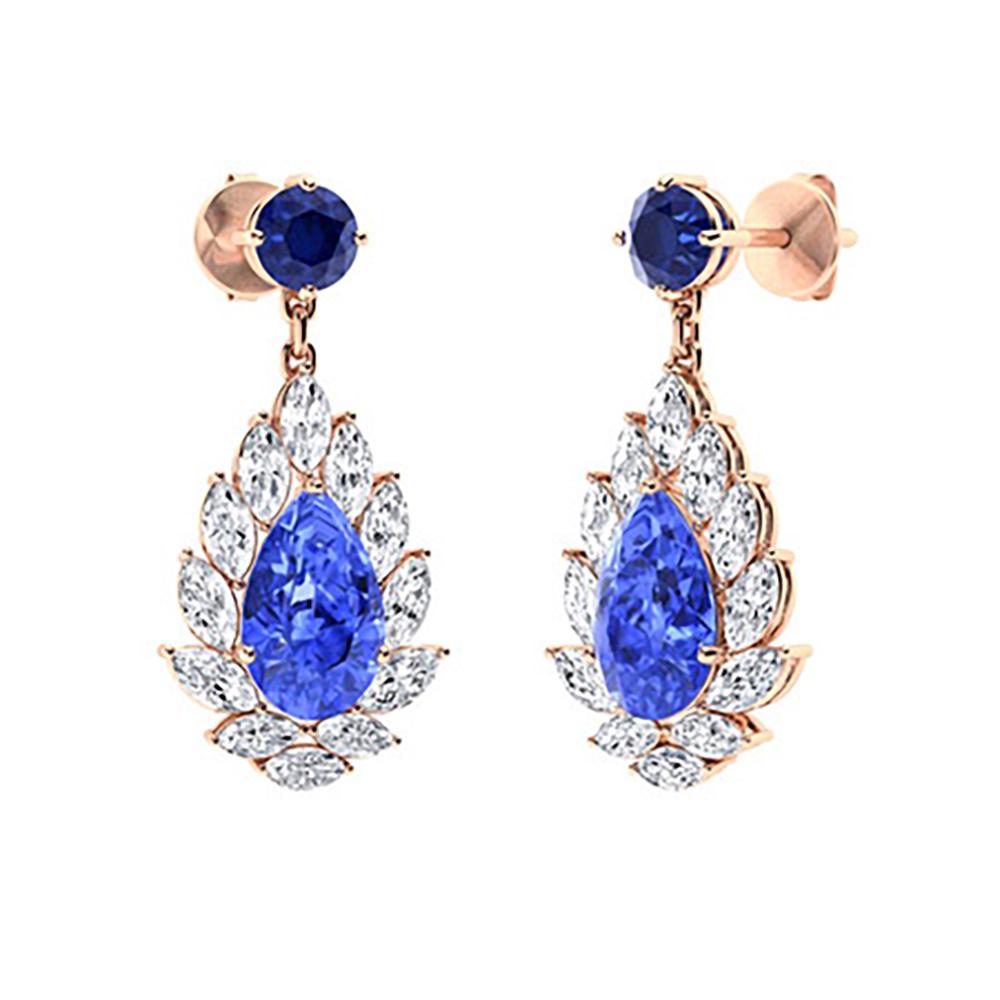 4.44 CTW Ceylon Sapphire Chandelier Earrings 18K Rose Gold: 4.44 CTW Ceylon Sapphire Chandelier Earrings 18K Rose Gold Manufacturer's Suggested Retail Price: $ 22110.00 Main Stone Type: 2 Ceylon Sapphire @ 1.76 ctw Main Stone Color: Blue Main Stone Clarity: AA