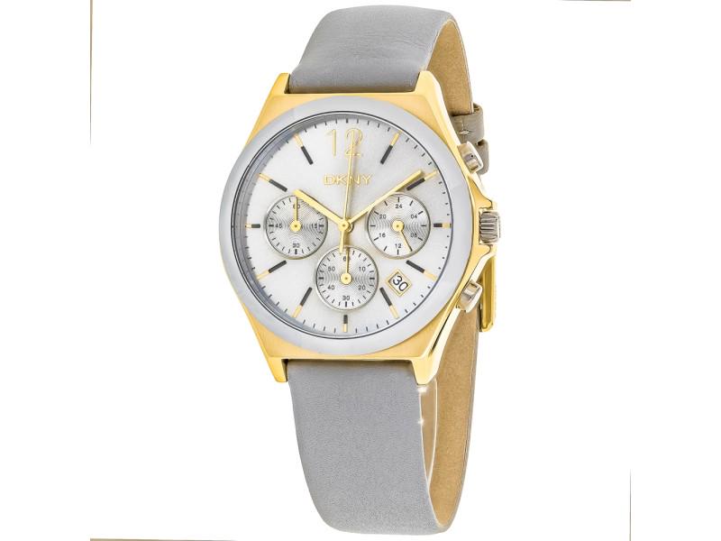DKNY Womens Parsons: DKNY Womens Parsons SKU: RBJNY2478-39B2A Brand: DKNY Condition: Never Worn Stainless steel case, Leather strap, Silver dial, Quartz movement, Scratchresistant mineral, Water resistant up to 5 ATM - 50