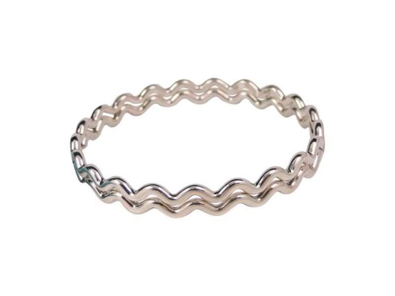 Tiffany & Co. Pair Paloma Picasso Sterling Silver Zig Zag Wave Bracelets: Tiffany & Co. Pair Paloma Picasso Sterling Silver Zig Zag Wave Bracelets SKU: RBJ282142776855-E Brand: Tiffany & Co. Condition: Pre-Owned Metal: Sterling Silver Size and Fit: Measurements Approximatel