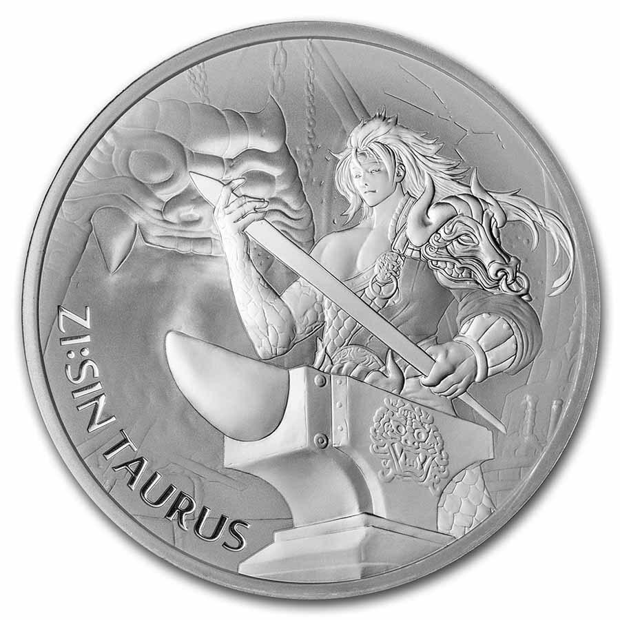 2021 South Korea 1 oz Silver ZI:SIN Taurus BU: 2021 South Korea 1 oz Silver ZI:SIN Taurus BU SKU: RBJ244462 Year: 2021 Grade: None Grade Service: None Mint Mark: Not Shown Metal Content: 1 troy oz Purity: .999 Diameter: 40 mm