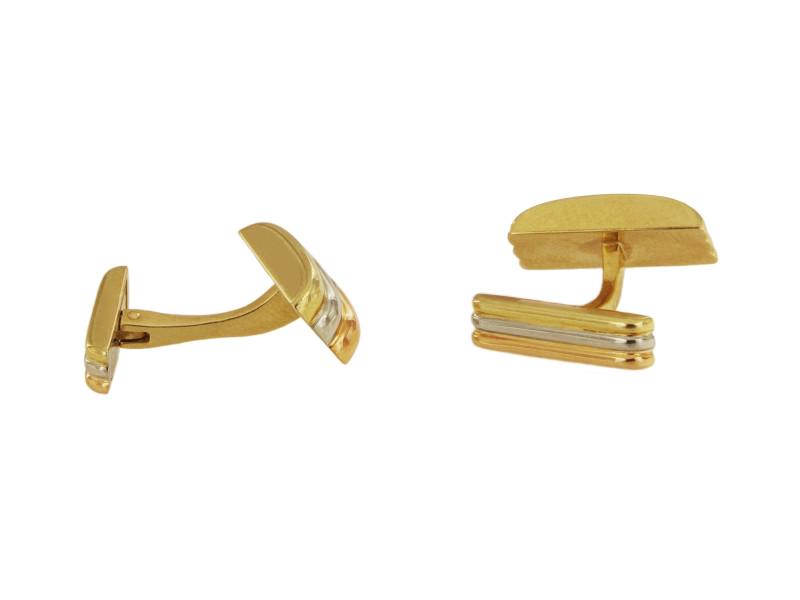 Cartier Three Tone Gold Bar Cufflinks: Cartier Three Tone Gold Bar Cufflinks Product Code: CARTIERTHR-5FA1ECB128AD0 Brand: Cartier Condition: Pre-Owned Details: Brand: CartierGender: MensCondition: Mint conditionCirca: 1989Metal: 18k yello