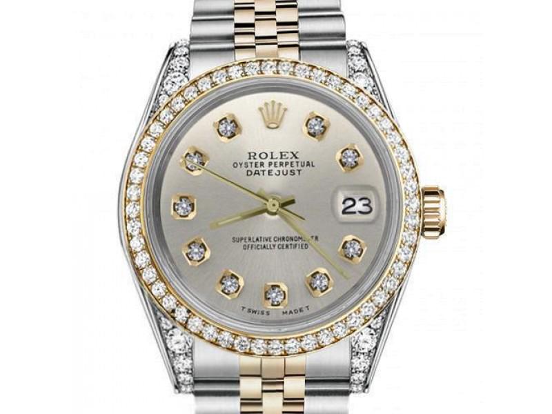 Womens Rolex 31mm Datejust Two Tone Bezel & Lugs Silver Color Dial Hidden Clasp: Womens Rolex 31mm Datejust Two Tone Bezel & Lugs Silver Color Dial Hidden Clasp Product Code: 33031-E21A8 Brand: Rolex Condition: Never Worn Final Sale: THIS ITEM IS FINAL SALE AND NOT RETURNABLE. Det