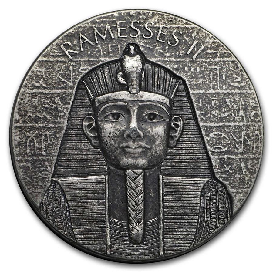 2017 Republic of Chad 2 oz Silver Ramesses II: 2017 Republic of Chad 2 oz Silver Ramesses II Product ID: 155127 Year: 2017 Grade: Brilliant Unc Grade Service: None Denomination: 1,000 Francs Mint Mark: N/A - Not Available Metal Conten