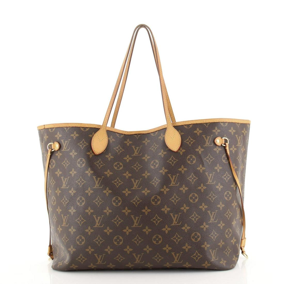 Louis Vuitton Neverfull NM Tote Monogram Canvas GM: Louis Vuitton Neverfull NM Tote Monogram Canvas GM Exterior Color: Brown Interior Color: Neutral Exterior Material: Canvas Coated Interior Material: Fabric Hardware Color: Gold Accessories: Pochet