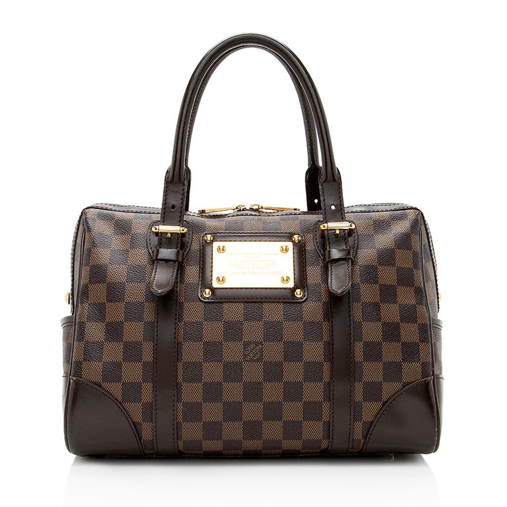 Louis Vuitton Damier Ebene Berkeley Satchel: Louis Vuitton Damier Ebene Berkeley Satchel Condition Quality: Fair Color: Brown Height: 9 in. Length: 12 in. Material: Coated Canvas/Leather Width: 7 in. Item Condition: Pre Owned