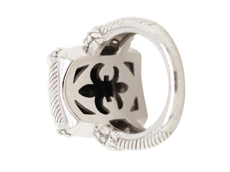 Judith Ripka Sterling Silver and Onyx Ring: Judith Ripka Sterling Silver and Onyx Ring Product Code: 22184CR Brand: Judith Ripka Condition: Pre-Owned Metal: Sterling Silver Stone: ONYX Brand: Judith RipkaGender: Women'sCondition: Pre-OwnedM