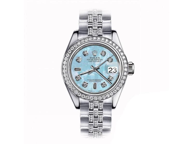 Rolex Diamond Datejust 26mm Womens Watch: Rolex Diamond Datejust 26mm Womens Watch Rolex Diamond Datejust 26mm Womens Watch Features:Brand: RolexGender: WomensCondition: ExcellentCase Material: Stainless SteelStones: Cultured Pearl, 5.9ctw Di