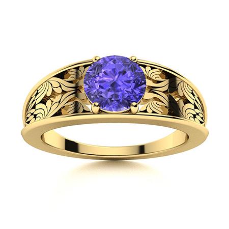 Natural 1.22 CTW Tanzanite Solitaire Ring 18K Yellow Gold: Natural 1.22 CTW Tanzanite Solitaire Ring 18K Yellow Gold Manufacturer's Suggested Retail Price: $3450.00 Center Stone: 1 Tanzanite @ 1.22 ctw Center Stone Color: Royal blue Center Stone Clarity: AAAA