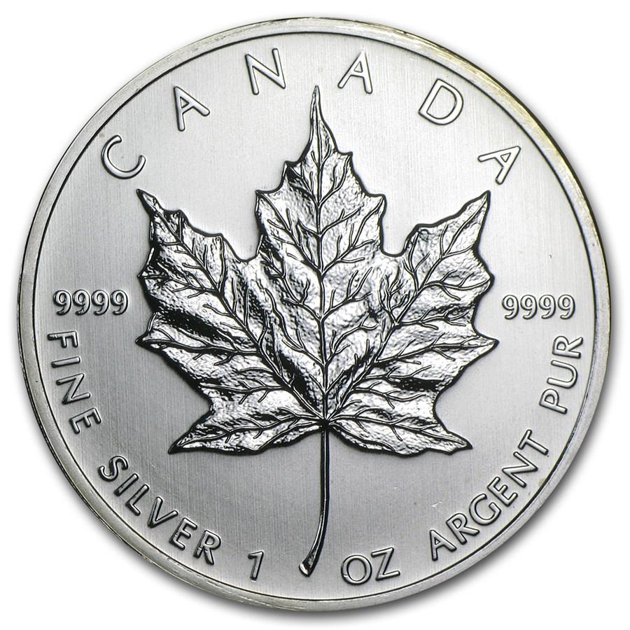 2010 Canada 1 oz Silver Maple Leaf BU: 2010 Canada 1 oz Silver Maple Leaf BU RBJ No: 56011 Year: 2010 Grade: Brilliant Unc Grade Service: None Denomination: $5 Mint Mark: RCM (Not Shown) Metal Content: 1 troy oz Purit