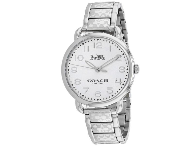 Coach womens Delancey: Coach womens Delancey Product Code: 14502495-39B2A Brand: Coach Condition: Never Worn Stainless steel case, Strainless steel bracelet, Silver dial, Quartz movement,Scratch resistant mineral, Water res