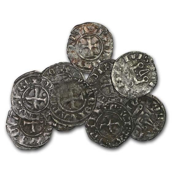 (1200-1400 AD) Frankish Greece Denier Tournois VF (Crusades): (1200-1400 AD) Frankish Greece Denier Tournois VF (Crusades) RBJ No: 199149 Year: 1148-1249 AD Grade: Very Fine Grade Service: None Denomination: Denier Mint Mark: Not Shown Metal Content
