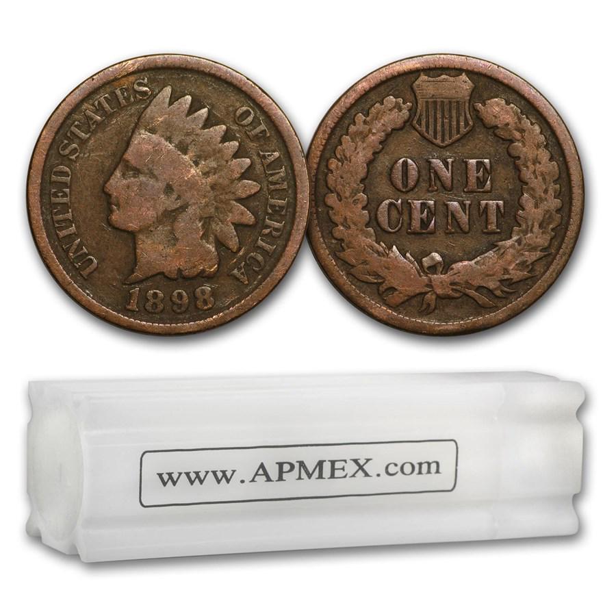 1864-1909 Indian Head Cents (50count Rolls) Average Circulated: 1864-1909 Indian Head Cents (50count Rolls) Average Circulated SKU: RBJ149687 Year: Random Grade: Average Circulated Grade Service: None Denomination: $0.01 Mint Mark: P - Philadelphia (Not Shown)
